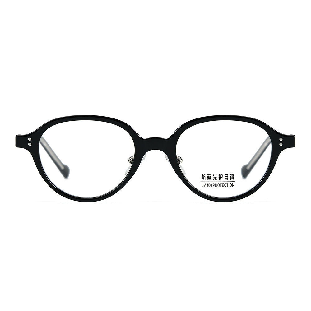 Gafas de bloqueo de luz azul con marco pequeño ovalado de moda para mujer