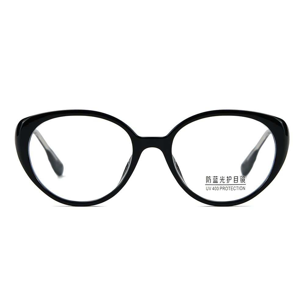 Gafas de moda con lente transparente y luz azul Cat-Eye Minimal