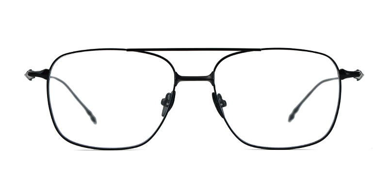 Montura de anteojos cuadrada de doble haz con bloqueo de luz azul para mujer