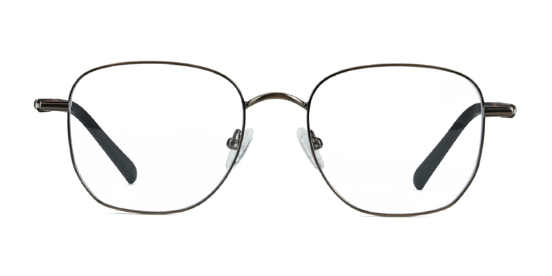 Montura de gafas de luz azul con montura cuadrada de metal