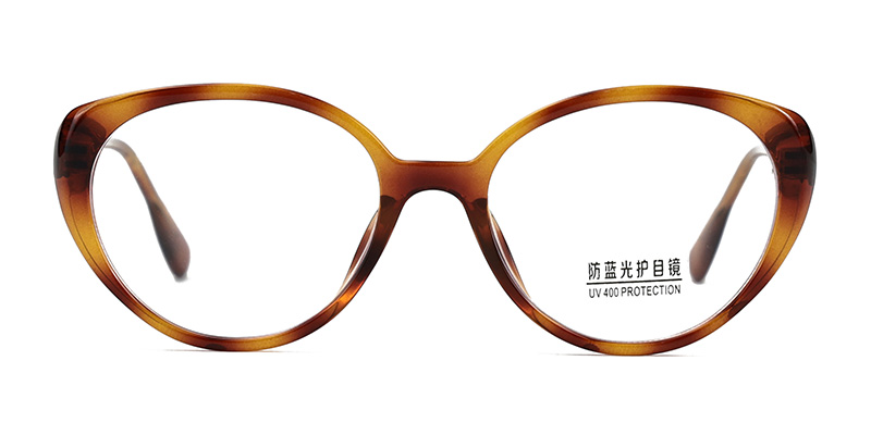 Gafas de moda con lente transparente y luz azul Cat-Eye Minimal