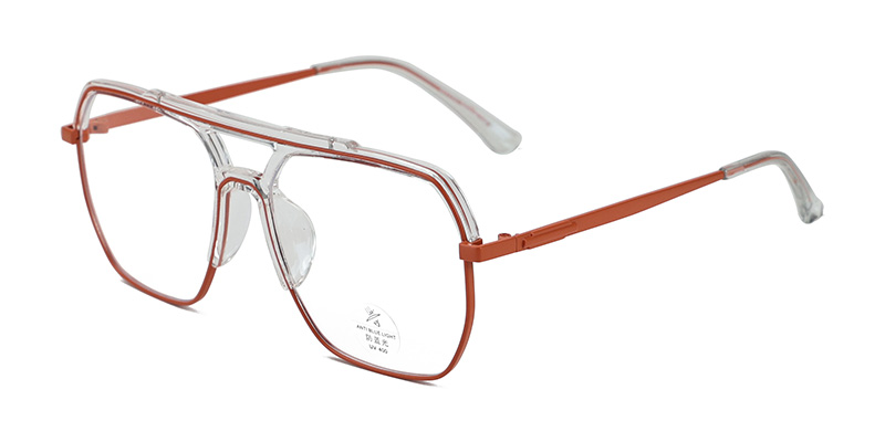 Gafas de protección contra luz azul con montura metálica estilo piloto INS