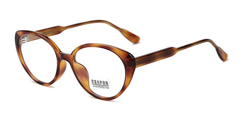 Gafas de moda con lente transparente y luz azul Cat-Eye Minimal