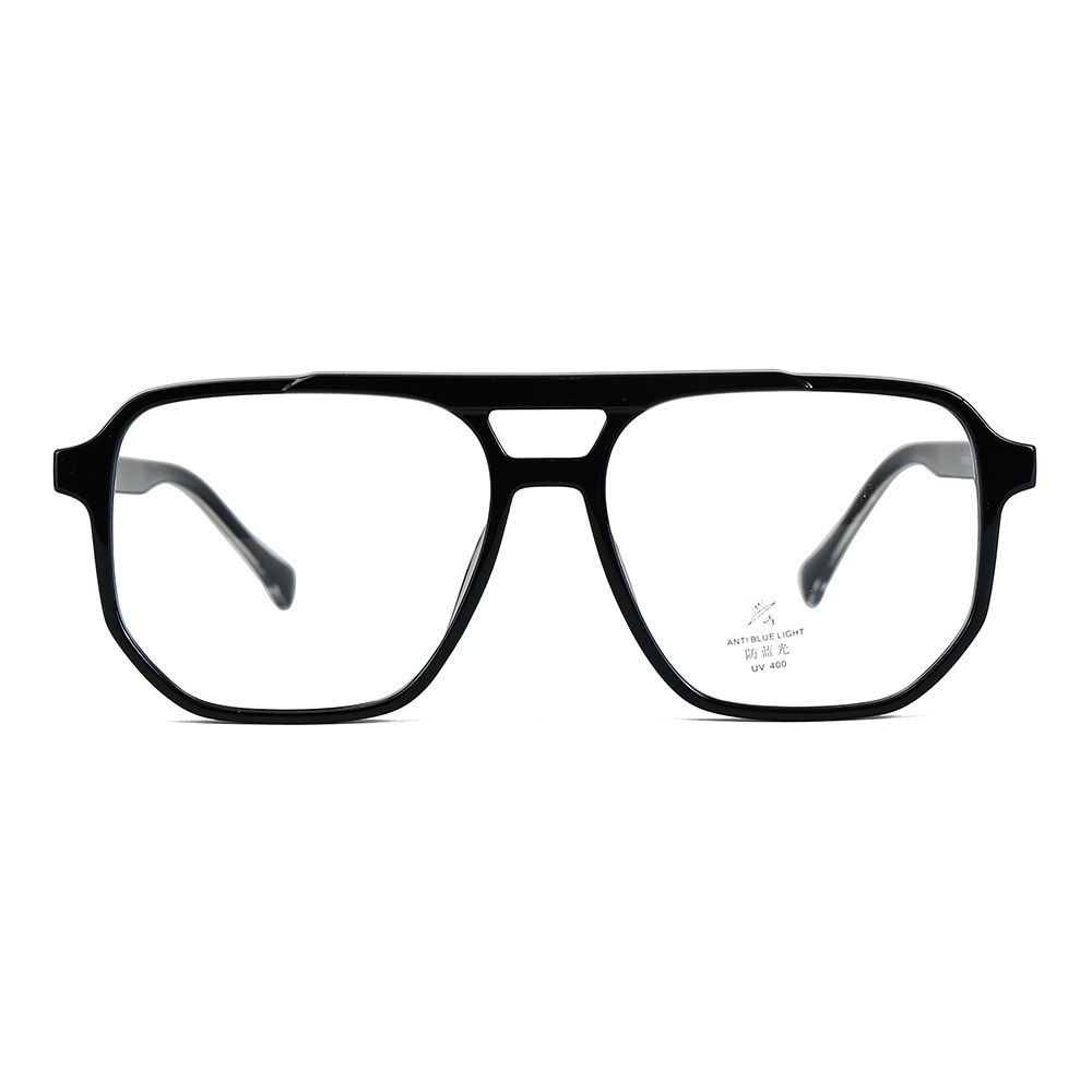 Gafas antiluz azul con diseño de doble haz de acetato Retro TR90