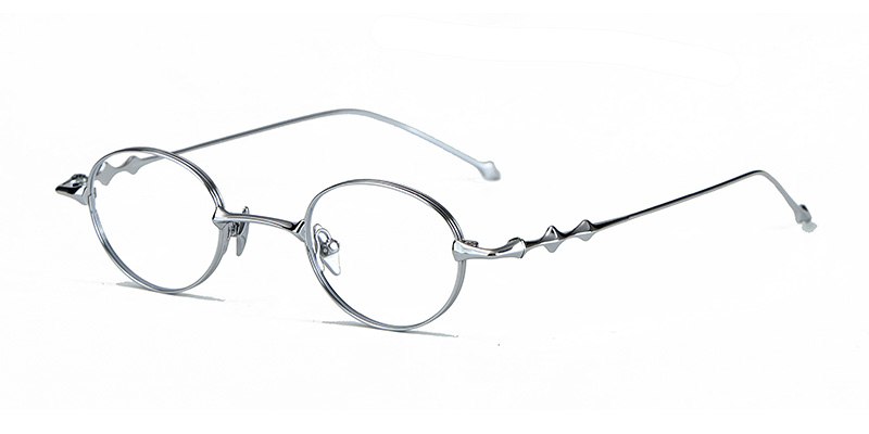 Montura ovalada de metal unisex con montura de gafas que bloquea la luz azul