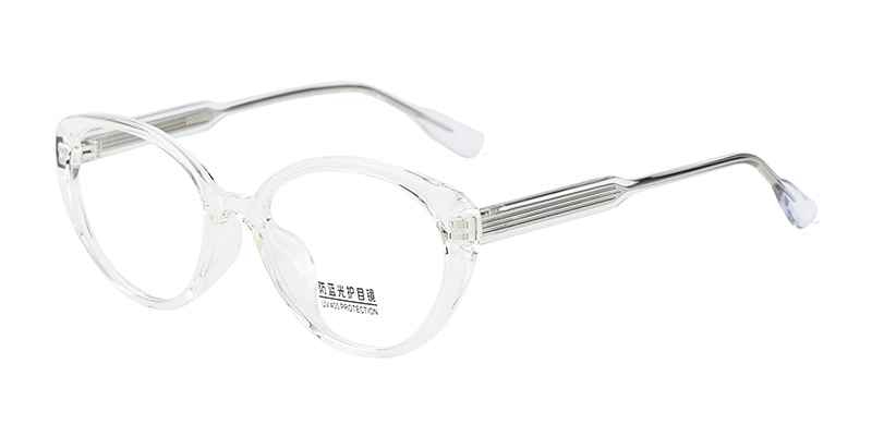 Gafas de moda con lente transparente y luz azul Cat-Eye Minimal
