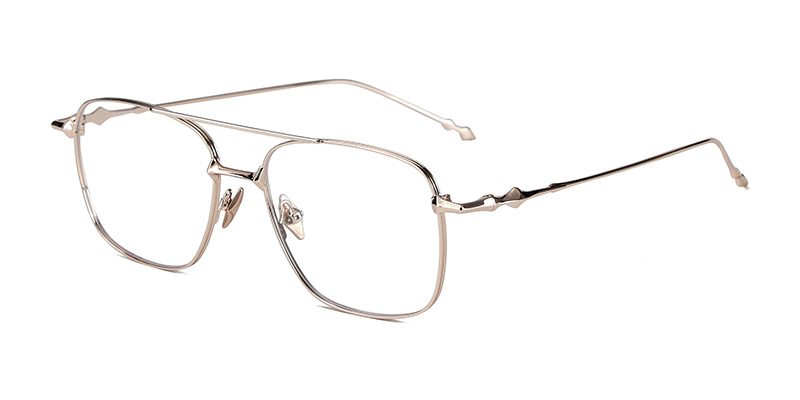 Montura de anteojos cuadrada de doble haz con bloqueo de luz azul para mujer