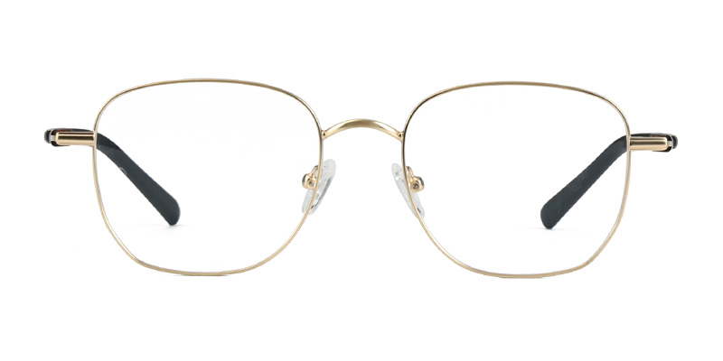 Montura de gafas de luz azul con montura cuadrada de metal