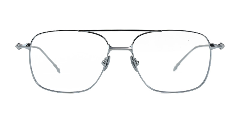 Montura de anteojos cuadrada de doble haz con bloqueo de luz azul para mujer