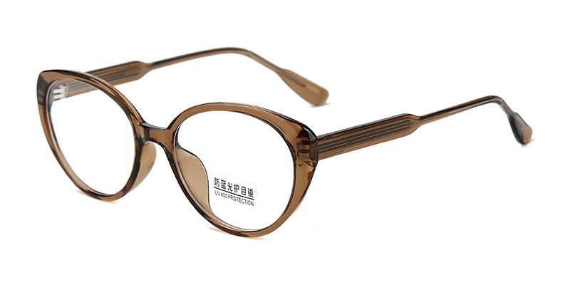 Gafas de moda con lente transparente y luz azul Cat-Eye Minimal