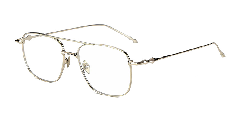 Montura de anteojos cuadrada de doble haz con bloqueo de luz azul para mujer