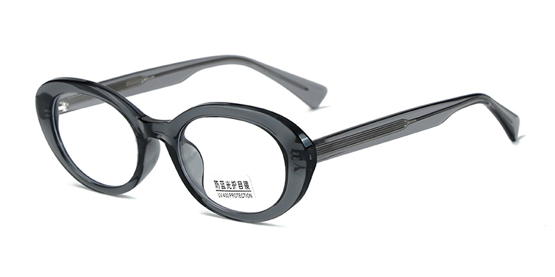 Marco ovalado estilo coreano TR90 Marco de gafas antiluz azul