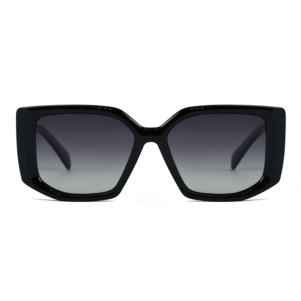 Gafas de sol polarizadas vintage con montura cuadrada de gran tamaño