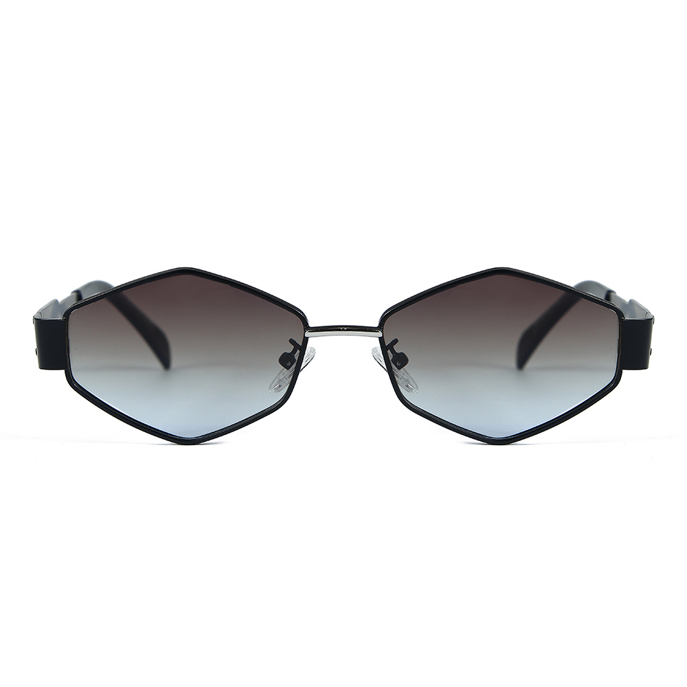 Gafas de sol polarizadas con montura poligonal pequeña de metal