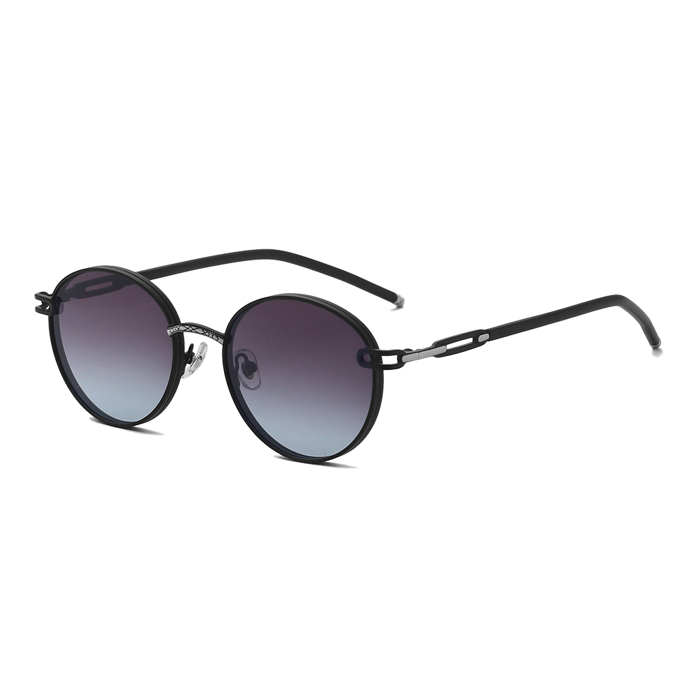 Gafas de sol polarizadas con montura metálica redonda vintage