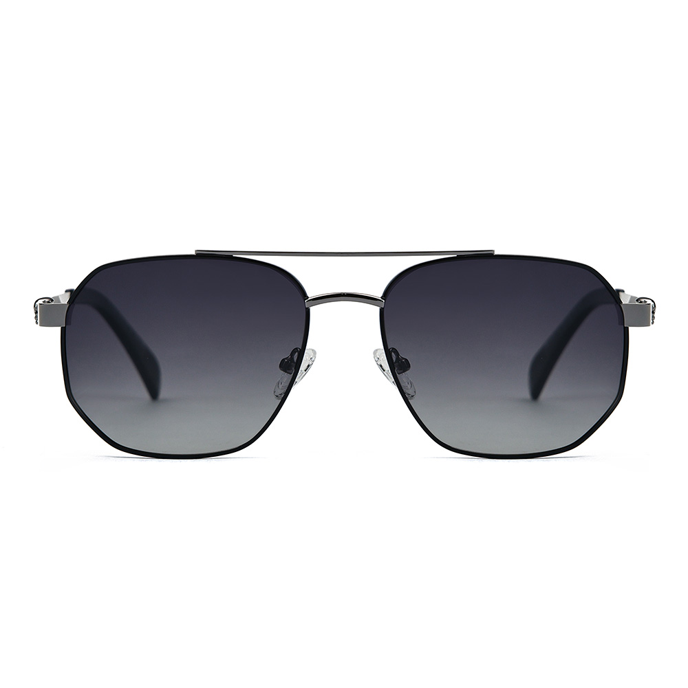 Gafas de sol polarizadas cuadradas con patillas decorativas de calavera