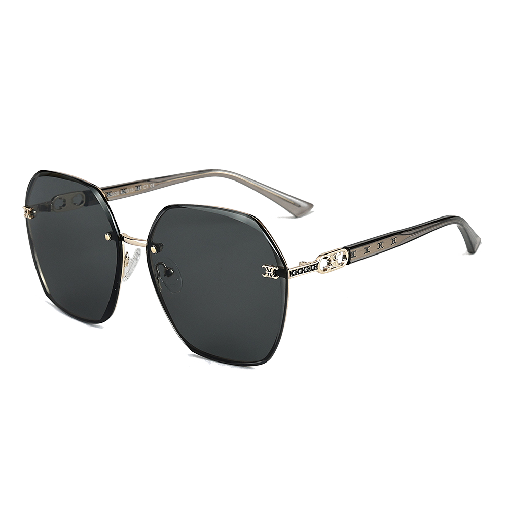 Gafas de sol unisex sin montura hexagonales de estilo coreano