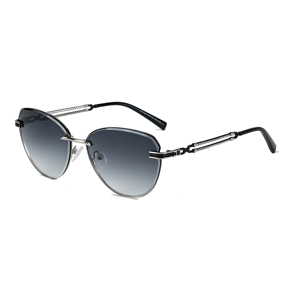 Gafas de sol de mujer sin montura con ojo de gato vintage