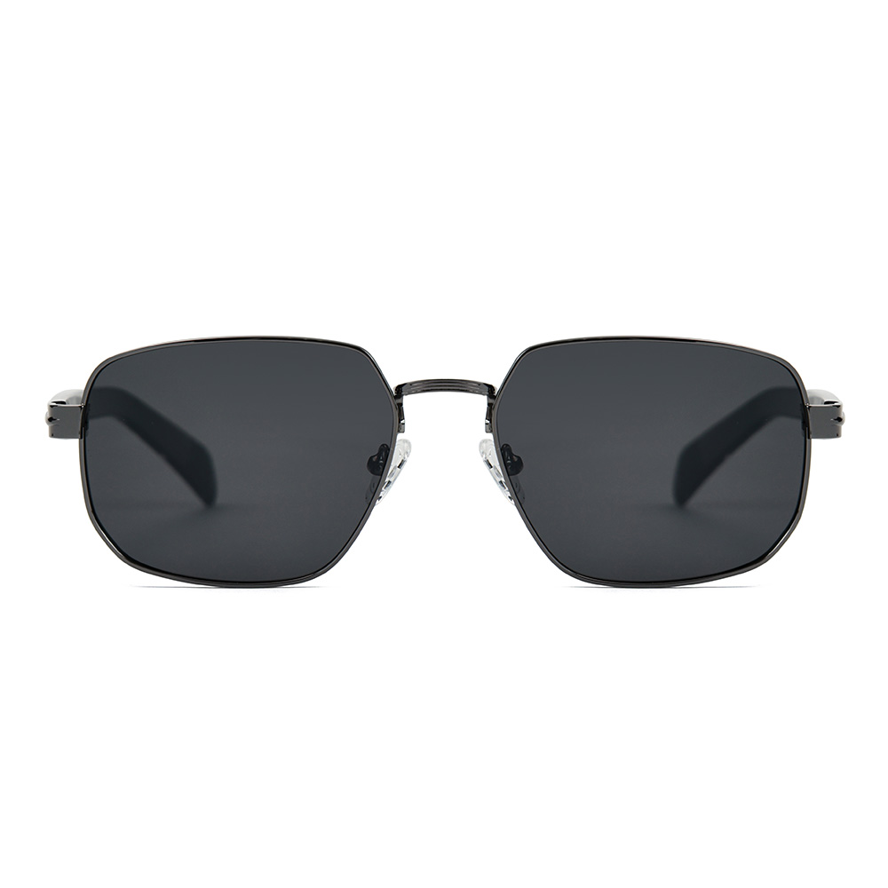 Gafas de sol polarizadas UV400 con montura ovalada de metal para exteriores