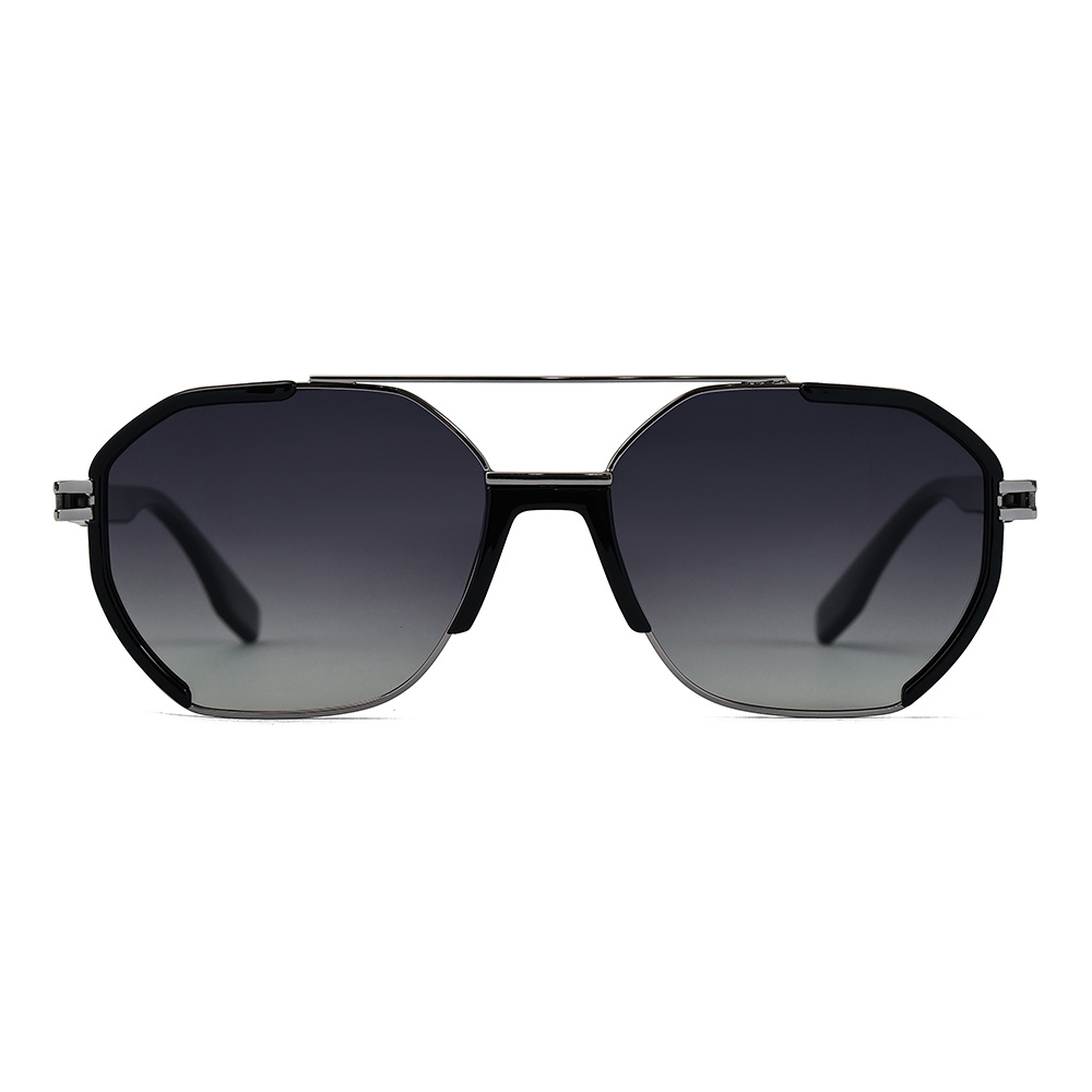 Gafas de sol de metal con montura grande estilo piloto vintage para Momento