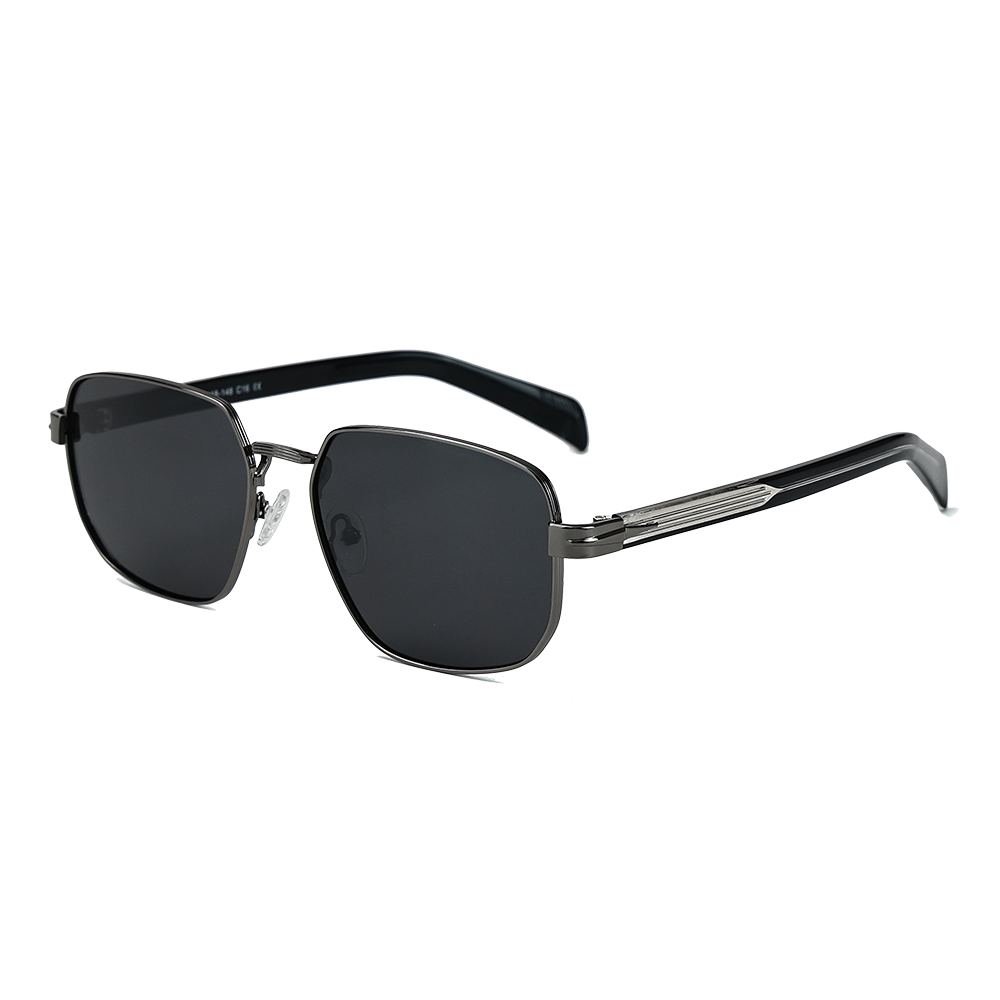 Gafas de sol polarizadas UV400 con montura ovalada de metal para exteriores