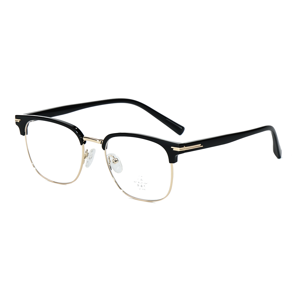 Gafas de lectura cuadradas de moda con medio marco